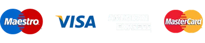 We accept Visa, Mastercard, Maestro and American Express